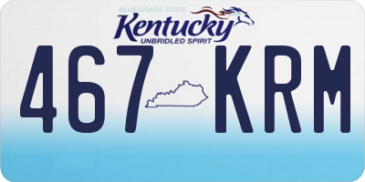 KY license plate 467KRM