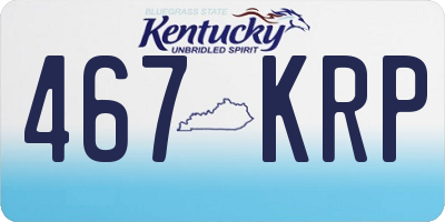 KY license plate 467KRP