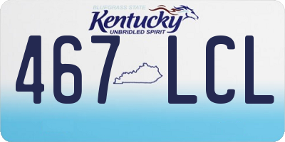 KY license plate 467LCL