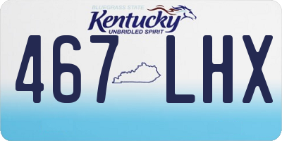 KY license plate 467LHX
