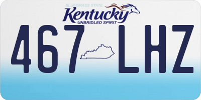KY license plate 467LHZ