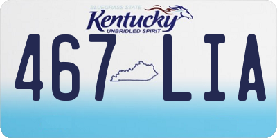 KY license plate 467LIA
