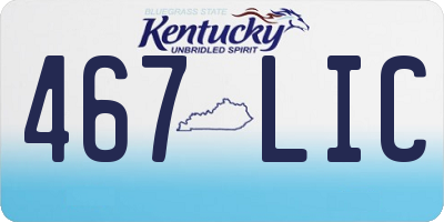 KY license plate 467LIC