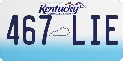 KY license plate 467LIE