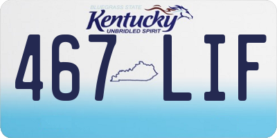 KY license plate 467LIF