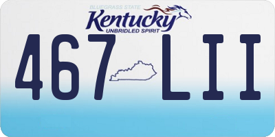 KY license plate 467LII