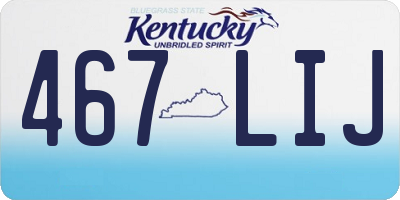 KY license plate 467LIJ