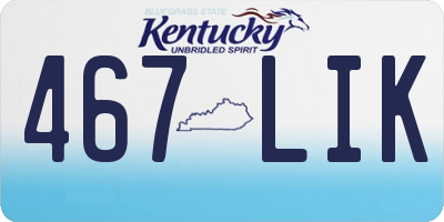 KY license plate 467LIK