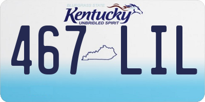 KY license plate 467LIL
