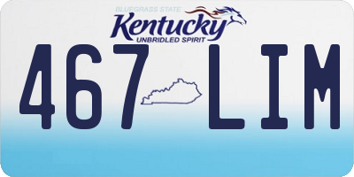 KY license plate 467LIM