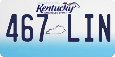 KY license plate 467LIN
