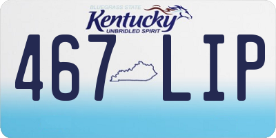 KY license plate 467LIP