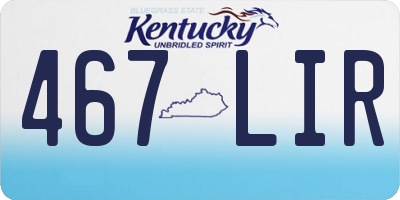 KY license plate 467LIR