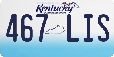 KY license plate 467LIS