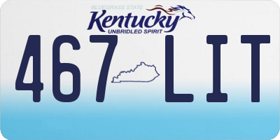 KY license plate 467LIT