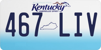 KY license plate 467LIV