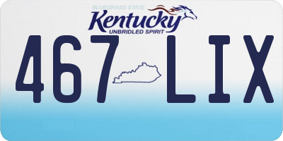 KY license plate 467LIX