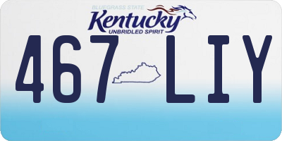 KY license plate 467LIY