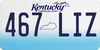 KY license plate 467LIZ
