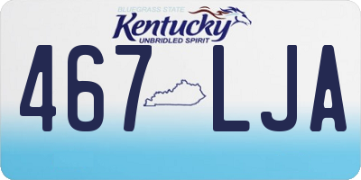 KY license plate 467LJA