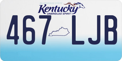 KY license plate 467LJB