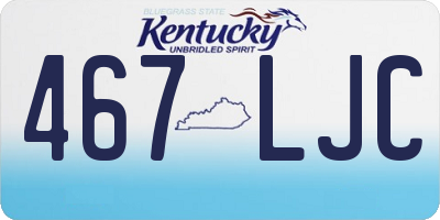 KY license plate 467LJC