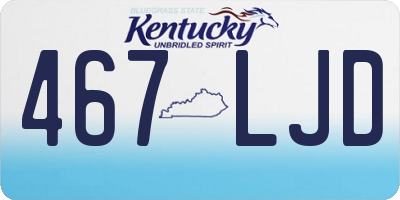 KY license plate 467LJD