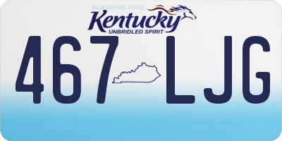 KY license plate 467LJG