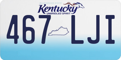 KY license plate 467LJI