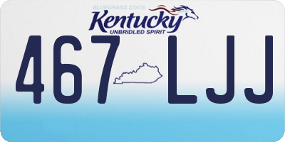 KY license plate 467LJJ