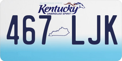 KY license plate 467LJK
