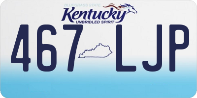 KY license plate 467LJP