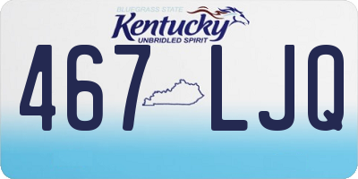 KY license plate 467LJQ