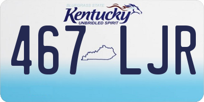 KY license plate 467LJR
