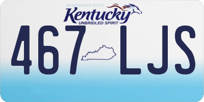KY license plate 467LJS