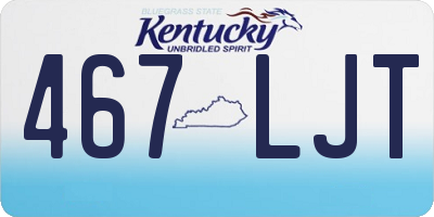KY license plate 467LJT