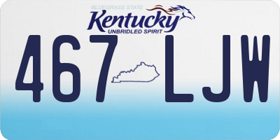 KY license plate 467LJW