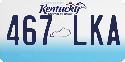 KY license plate 467LKA