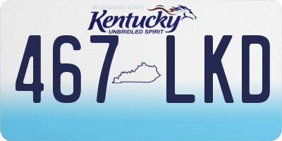 KY license plate 467LKD