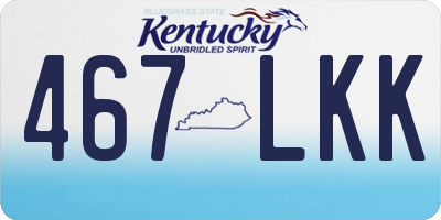 KY license plate 467LKK