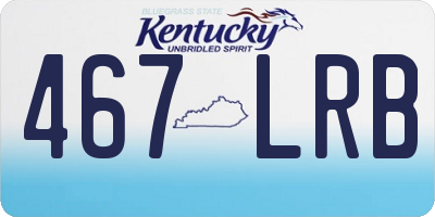 KY license plate 467LRB
