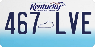 KY license plate 467LVE