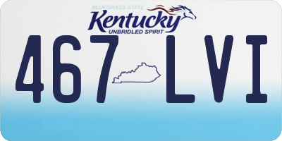 KY license plate 467LVI