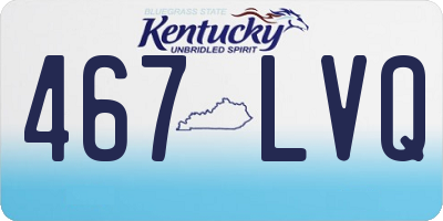 KY license plate 467LVQ