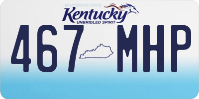 KY license plate 467MHP