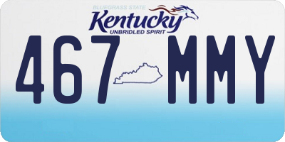 KY license plate 467MMY