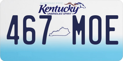 KY license plate 467MOE