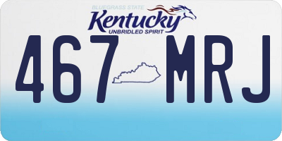 KY license plate 467MRJ