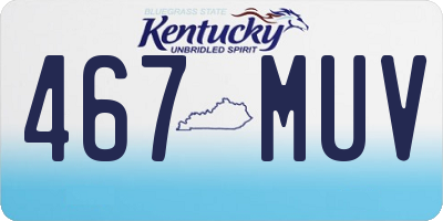KY license plate 467MUV