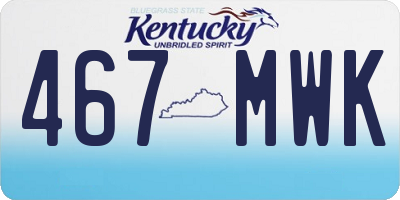 KY license plate 467MWK